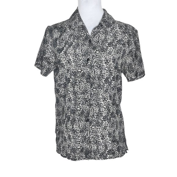 Anna & Frank 100% Silk Leopard Button Up Size S - Picture 1 of 7